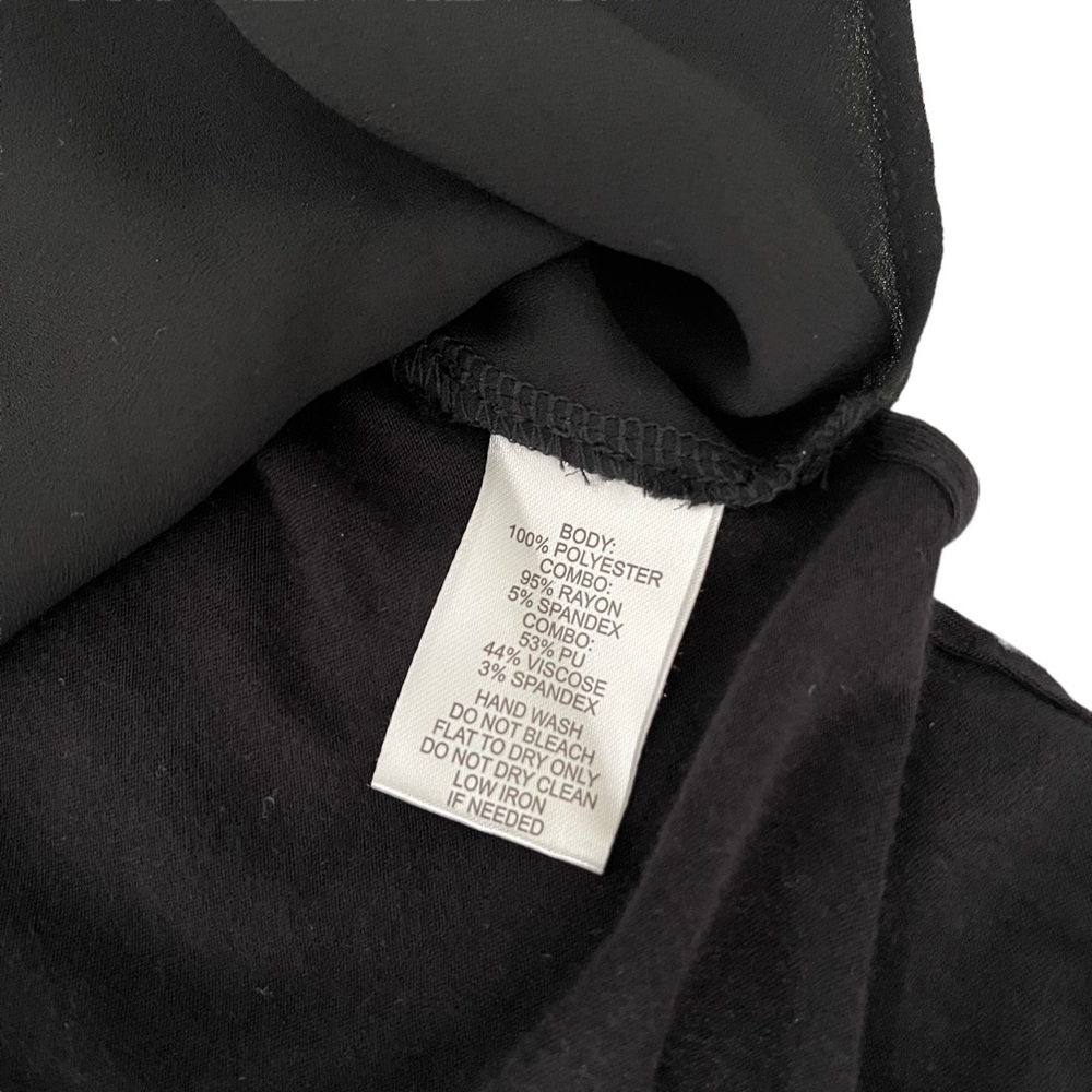 Lola & Sophie Faux Leather Piping Boat Neck Top - Picture 12 of 12